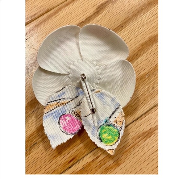 Chanel Ice Cream Print Camellia Brooch - Picture 5 of 5